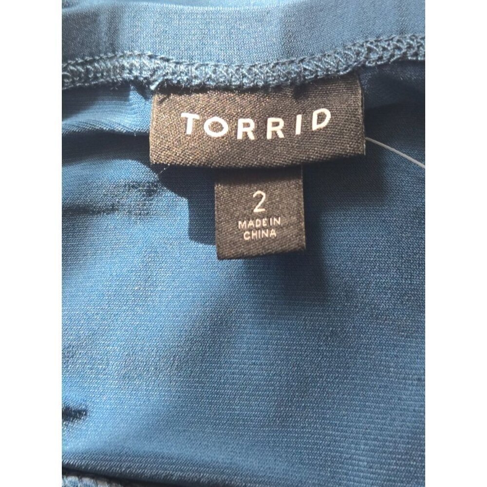 TORRID Studio Knit Sweetheart Strappy Cut Out Bodysuit blue - Picture 6 of 11